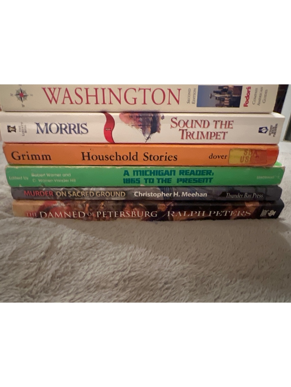 Set of 6 Historical and Literary Books - Washington, Sound the Trumpet, and More